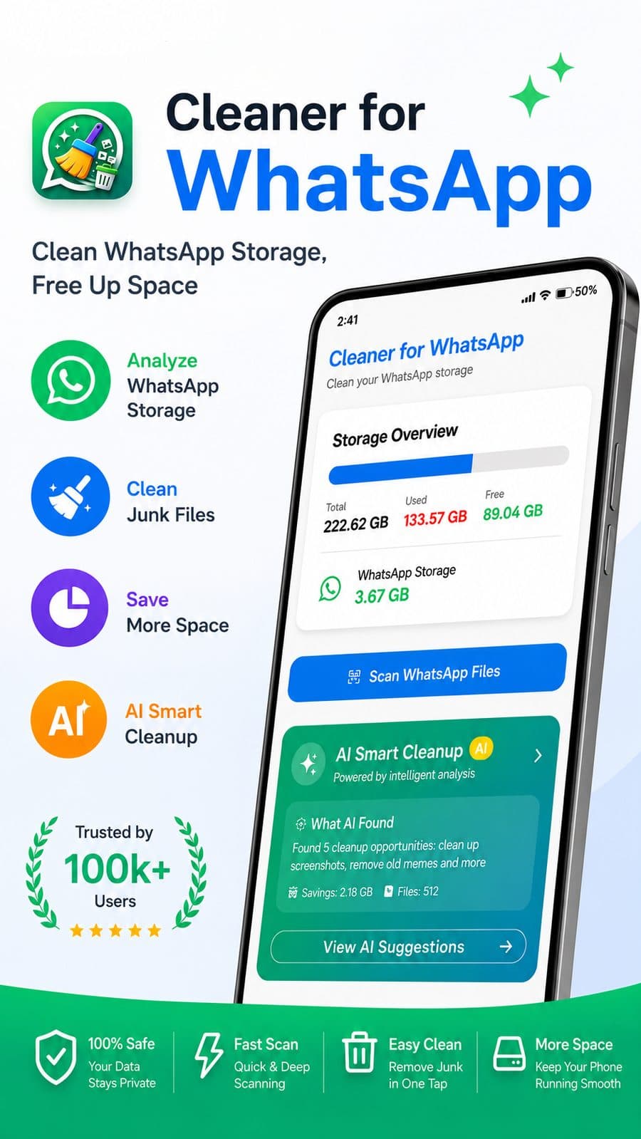 Cleaner for WhatsApp screenshot 1