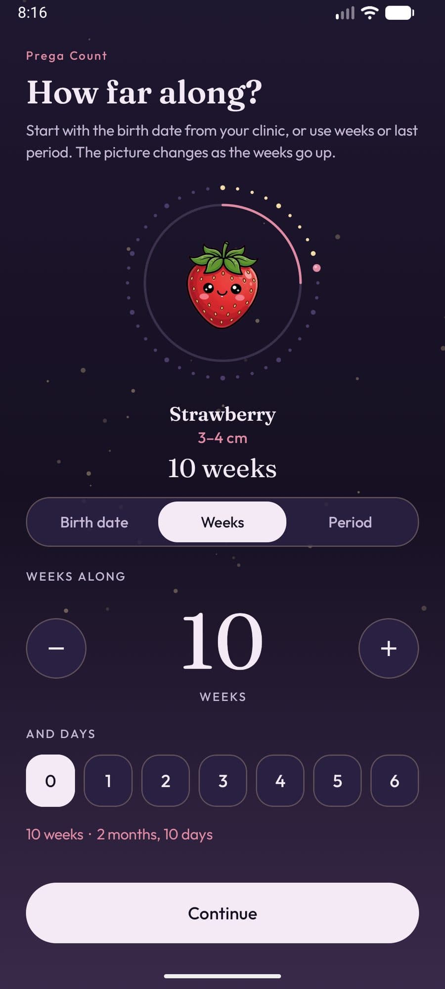 Prega Count: Pregnancy Counter screenshot 1