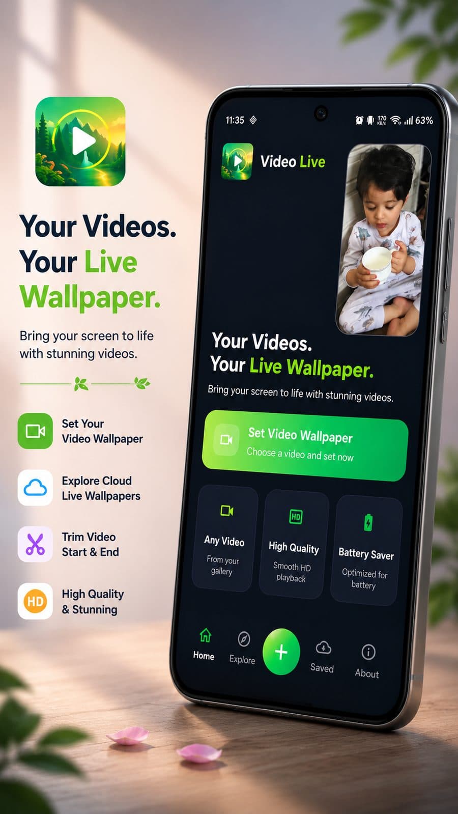 Video Live Wallpaper screenshot 1